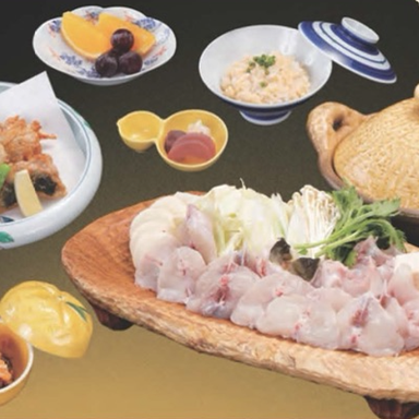 日本料理 てら岡 中洲本店_泳ぎふぐちりセット (税込・サービス料別・飲み物別)