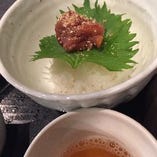 色川ほうじ茶と紀州梅茶漬け