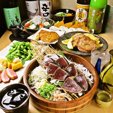 四国郷土活性化 藁家88 神田店_【月~木・土】鰹のたたき、鶏ももの藁焼きなど全6品『88コース』生ビール含む2時間飲み放題付4000円