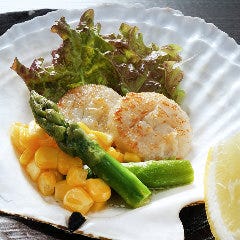 北の恵をふんだんに。帆立バター焼き