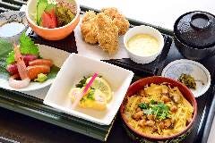 カキフライとミニうな丼御膳