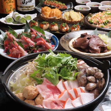 炭火焼 鶏料理と鶏だしおでん て鶏あし鶏 仙台名掛丁店_【一押し】山海ちゃんこ鍋・刺身4種盛・牛タン焼き・笹かま等全10品+2H飲放付 【5000円コース】『税込』