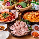 【まる得コース】コスパ抜群！韓国料理堪能コース！チーズタッカルビ・サムギョプサルからメインが選べる♪