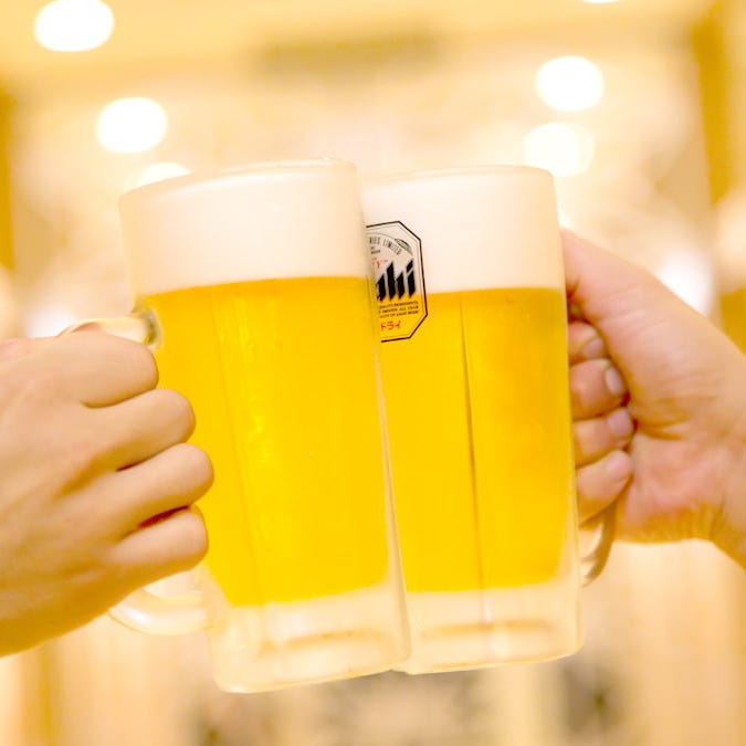 個室居酒屋 鳥正_ビール サントリー生