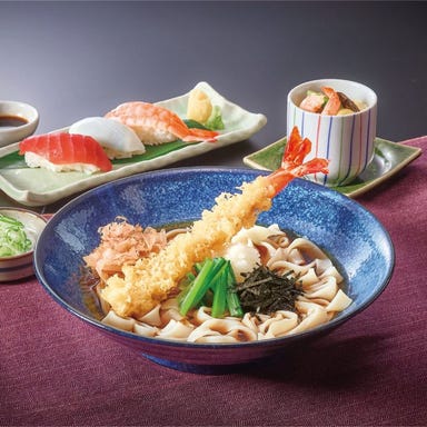 和食麺処サガミ四日市ときわ店_大海老天おろしきしめんと寿司セット