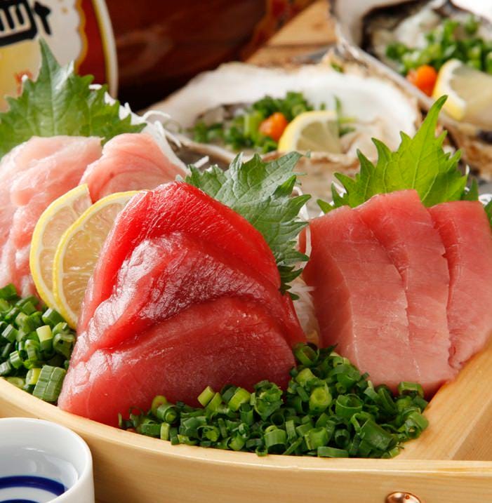 市場直送の新鮮な鮮魚を日本酒や焼酎とご一緒に！