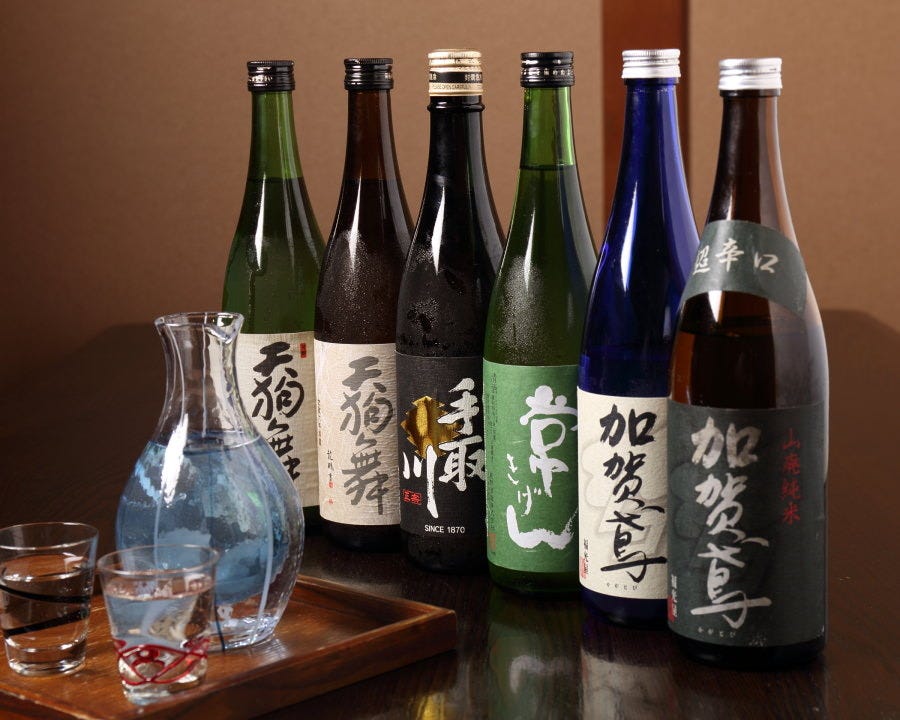 石川の地酒を中心に15種類以上ご用意