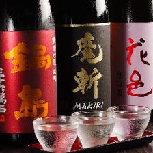 全国各地の日本酒を取り揃えてます