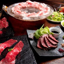 ｢こぶ黒コース｣(2時間飲み放題付き)/～和牛グリル･肉寿司・水晶板焼きを味わう贅沢肉ｺｰｽ～