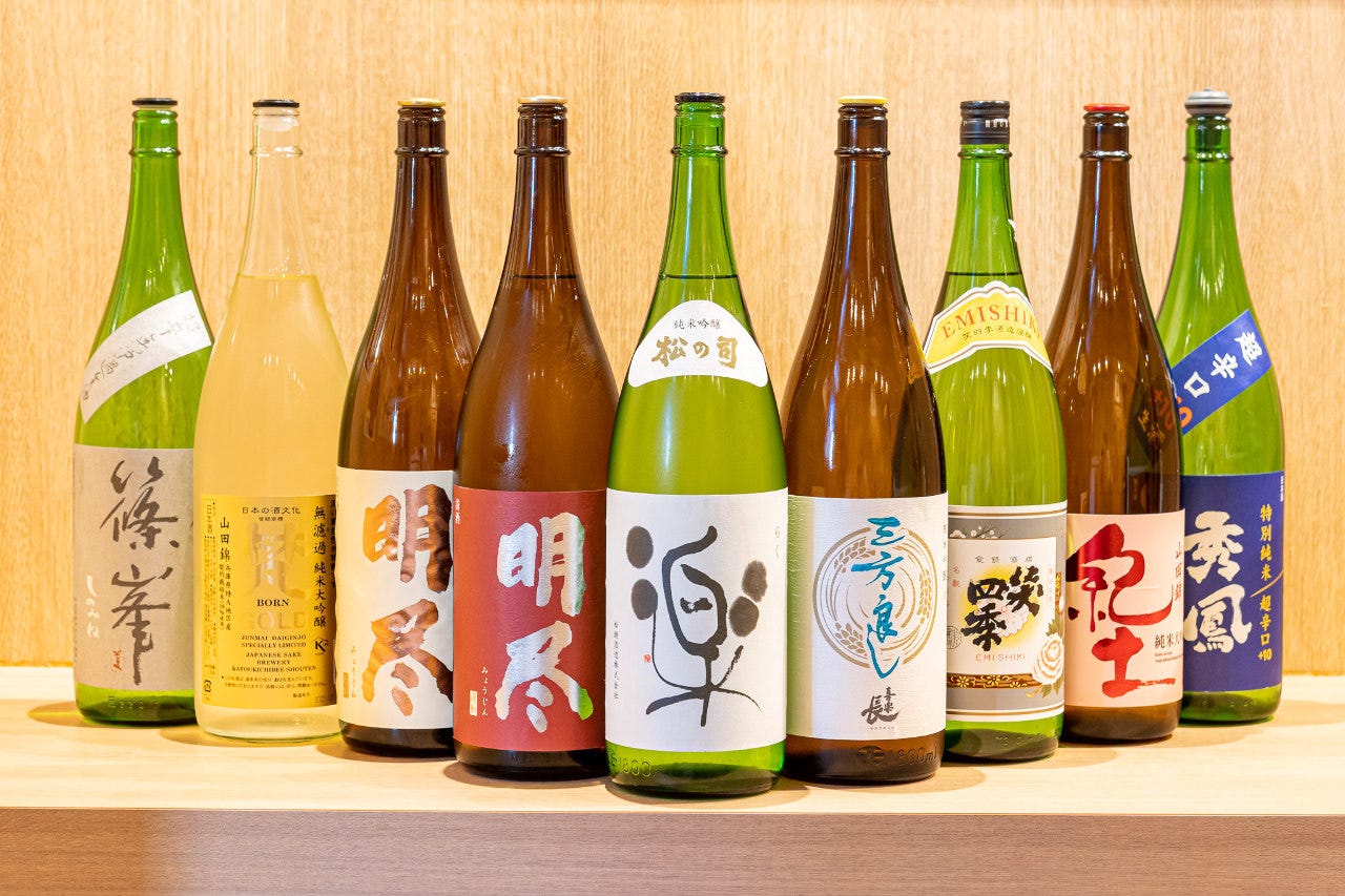 魚貝焼きと寿司との相性の
良い滋賀県中心の飲みやすい地酒