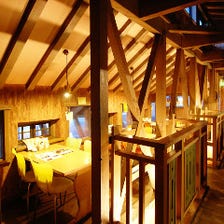 木のぬくもりと落ち着いた空間