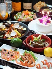 全10品&ﾎｰﾙｹｰｷ付ｺｰｽ4,000円！＋1000円で120分飲み放題付き