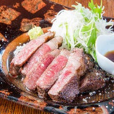 極上の広島牛を炙りステーキでご提供