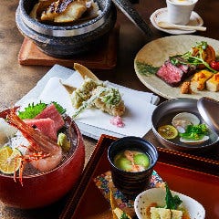 Dynamic Kitchen ＆ Bar 響 新宿サザンタワー店_顔合わせ&times;お祝い『昼会席プラン　春の結（ゆい）』季節の彩りと国産牛ステーキ 祝いづくしのお七品