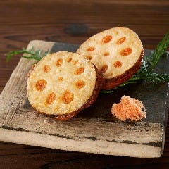 金澤美人れんこんと海老のさつま揚げ Dynamic Kitchen & Bar 響 新宿サザンタワー店_金澤美人れんこんと海老のさつま揚げ