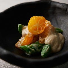 Dynamic Kitchen ＆ Bar 響 新宿サザンタワー店_大浜大豆豆乳と クリームチーズの白和え　～完熟金柑・不知火デコポン・スナップエンドウ～