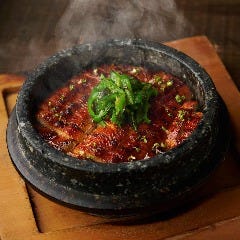 鰻青山椒焼き・炙り万願寺唐辛子 石釜炊き込み飯 ~出汁茶漬け付き~ Dynamic Kitchen & Bar 響 新宿サザンタワー店_鰻青山椒焼き・炙り万願寺唐辛子 石釜炊き込み飯 ~出汁茶漬け付き~