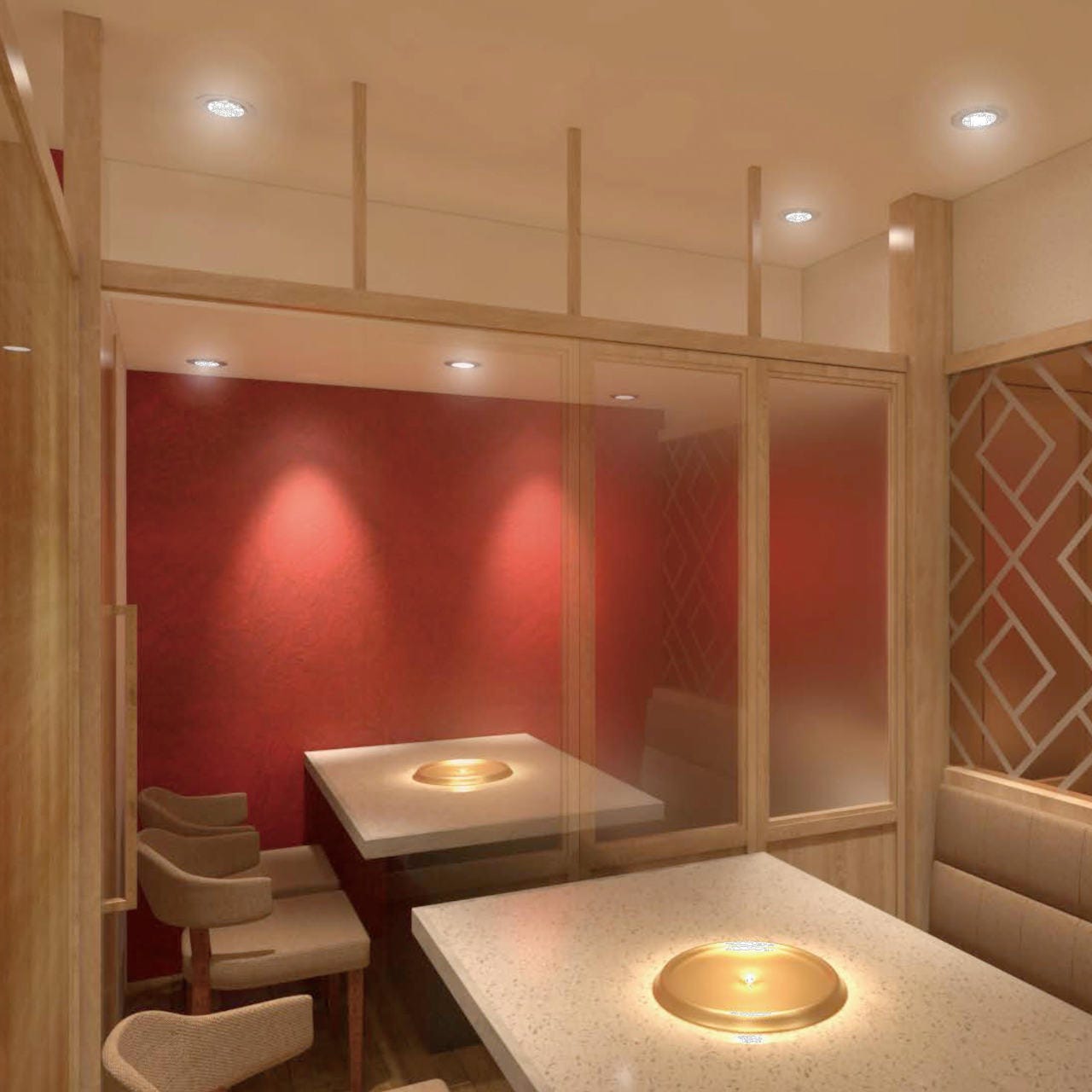 おしゃれな雰囲気が漂う焼肉名菜 福寿 アルカキット錦糸町店の店内