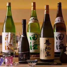 鮨との相性抜群の厳選された日本酒