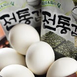 韓国のりやゆで玉子などのおつまみは100円均一！