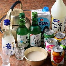 韓国のお酒やジュースをラインナップ