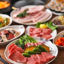 【飲み放題付】黒毛和牛と韓国一品料理をたらふくどうぞ「焼肉メインコース」