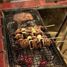 漬けラム肉の炭火焼き串