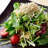 ホーレン草と京水菜のサラダ