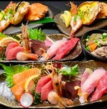 【全て個別盛＆個室】寿司刺身盛・蟹甲羅焼きコース2時間半飲放5200円→4200円