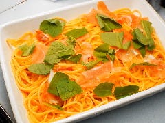 イタリア産プロシュートのパスタ