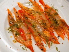 有頭海老のカルパッチョ