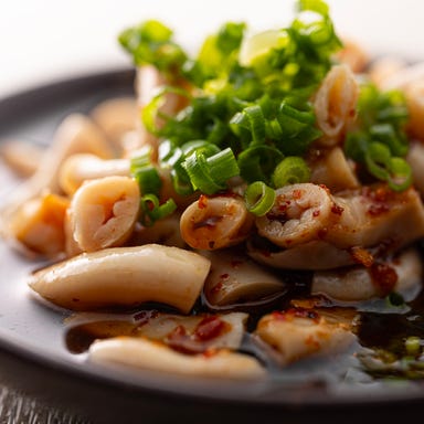 地鶏と軍鶏と貝だしおでんのお店 花ちょうちん_冷製コブクロ~にんにく醤油和え