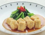 湯葉豆腐と季節野菜の上海風醤油あん掛け