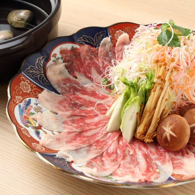 魚介と和牛 あら萬 豊橋駅前店_蛤と松阪豚のしゃぶしゃぶ