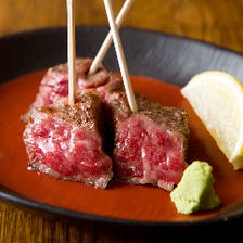 米沢牛の串ステーキ