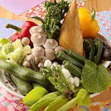 旬の野菜で、焼き物、天ぷらなど～