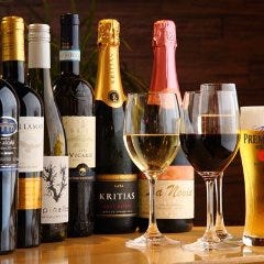 豊富なお酒を楽しむ飲み放題も付きます♪