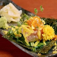 個室居酒屋 海鮮と地酒 すきずき 平塚駅前店_ネギトロたくあん手巻き