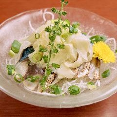 個室居酒屋 海鮮と地酒 すきずき 平塚駅前店_おつまみガリ鯖ポン酢