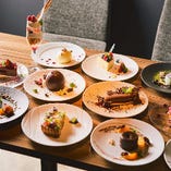 常時10種類以上取り揃えるスイーツ