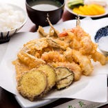 天ぷらの昼食