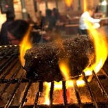 熊本・あか牛の厚切り炭火焼ステーキ