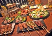 宴会コースは、串・鍋・両方の3種類