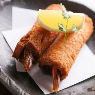 古民家 日本酒 てんごく 名駅店 メニュー 海老パン巻揚げ ぐるなび