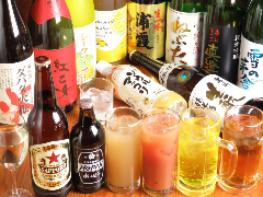 名物家の宴会コースは全て飲み放題付き！