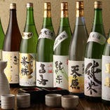 君津・木更津の蔵の日本酒を月替りで8種ご用意！