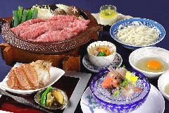 北海道海鮮と黒毛和牛選べるコース（すき焼）