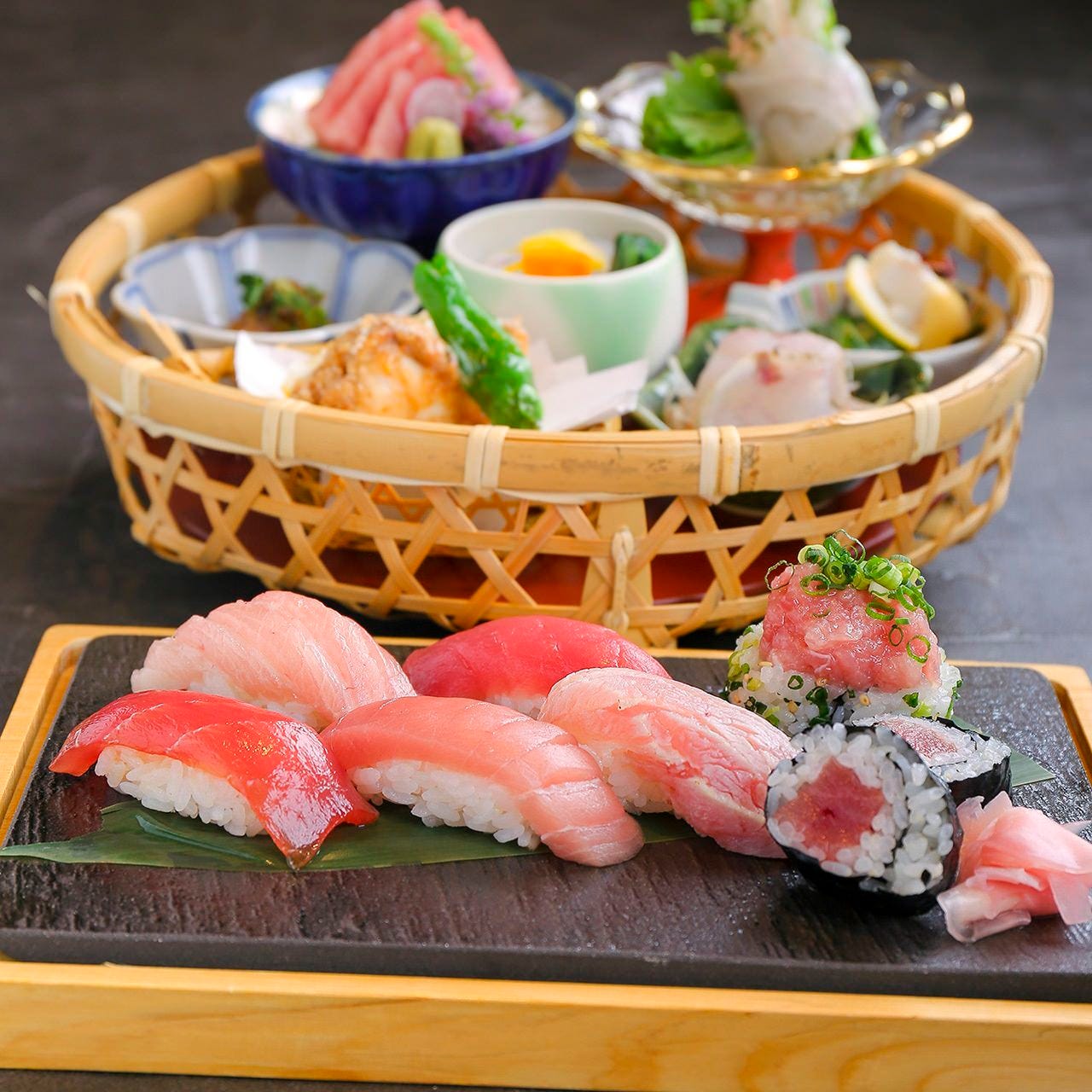 ランチ事前予約特典1 まぐろづくし握り付 近大にぎり寿司 花籠ご膳 お一人様3 900円の詳細 近畿大学水産研究所 銀座店 銀座 居酒屋 ぐるなび ランチ事前予約特典1 まぐろづくし握り付 近大にぎり寿司 花籠ご膳 お一人様3 900円の詳細 近畿大学水産研究所 銀座店 銀座 居酒屋 ぐるなび
