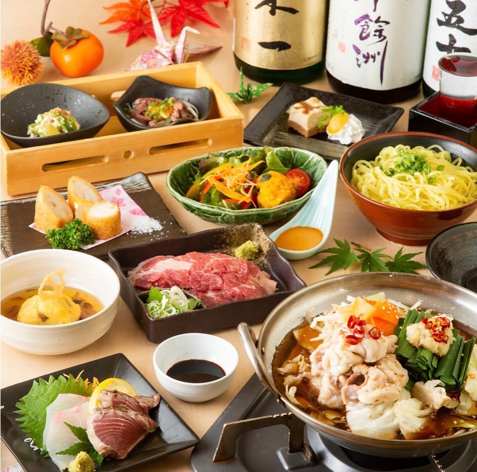コースはすべて飲み放題付き！九州の逸品料理をご堪能ください。