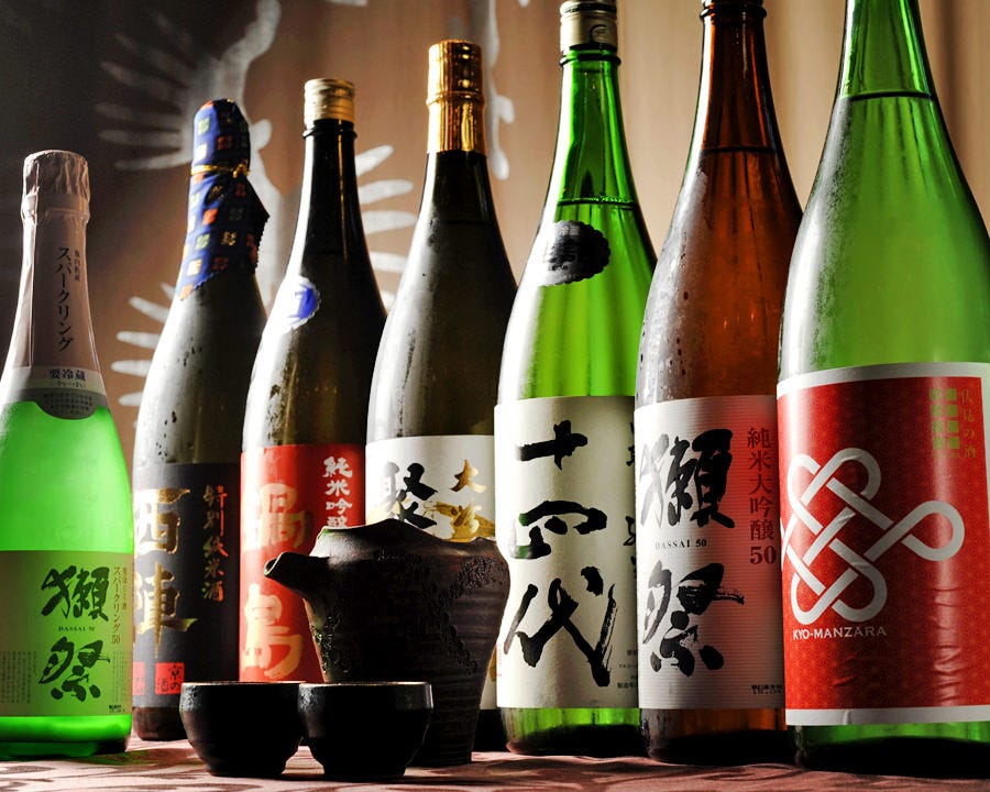 京の地酒など、季節替りの厳選銘柄